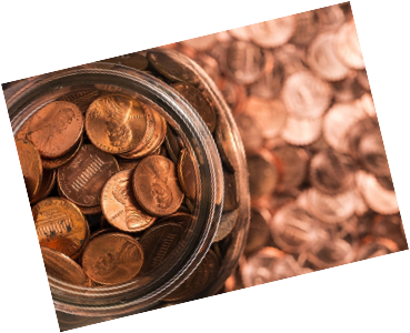 jar of pennies used in interactive activity