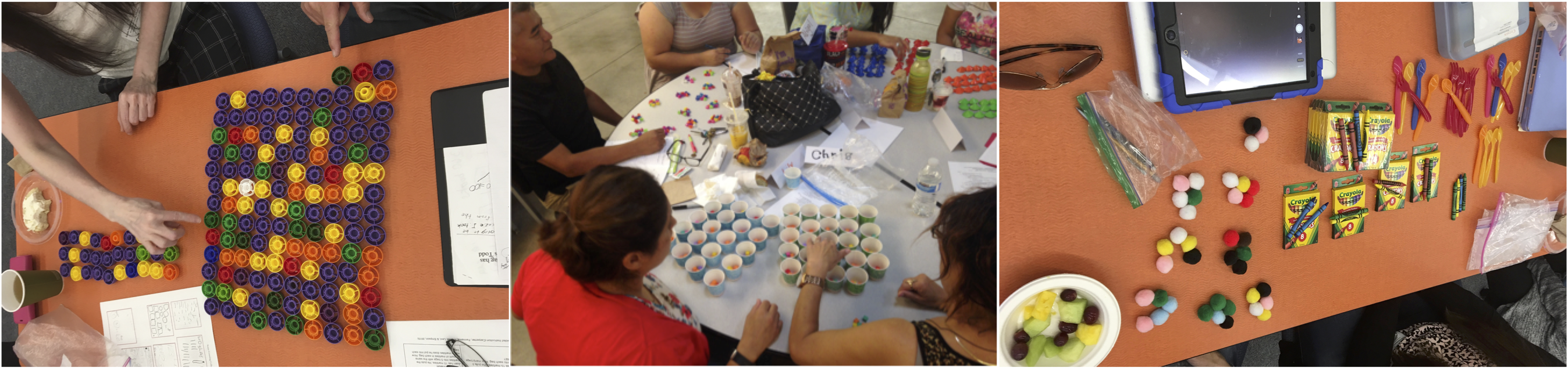 three images of counting collections together in professional development