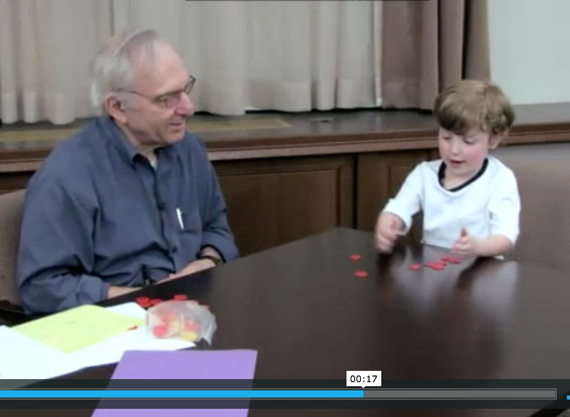 young child Ben adding counts with Herb Ginsburg