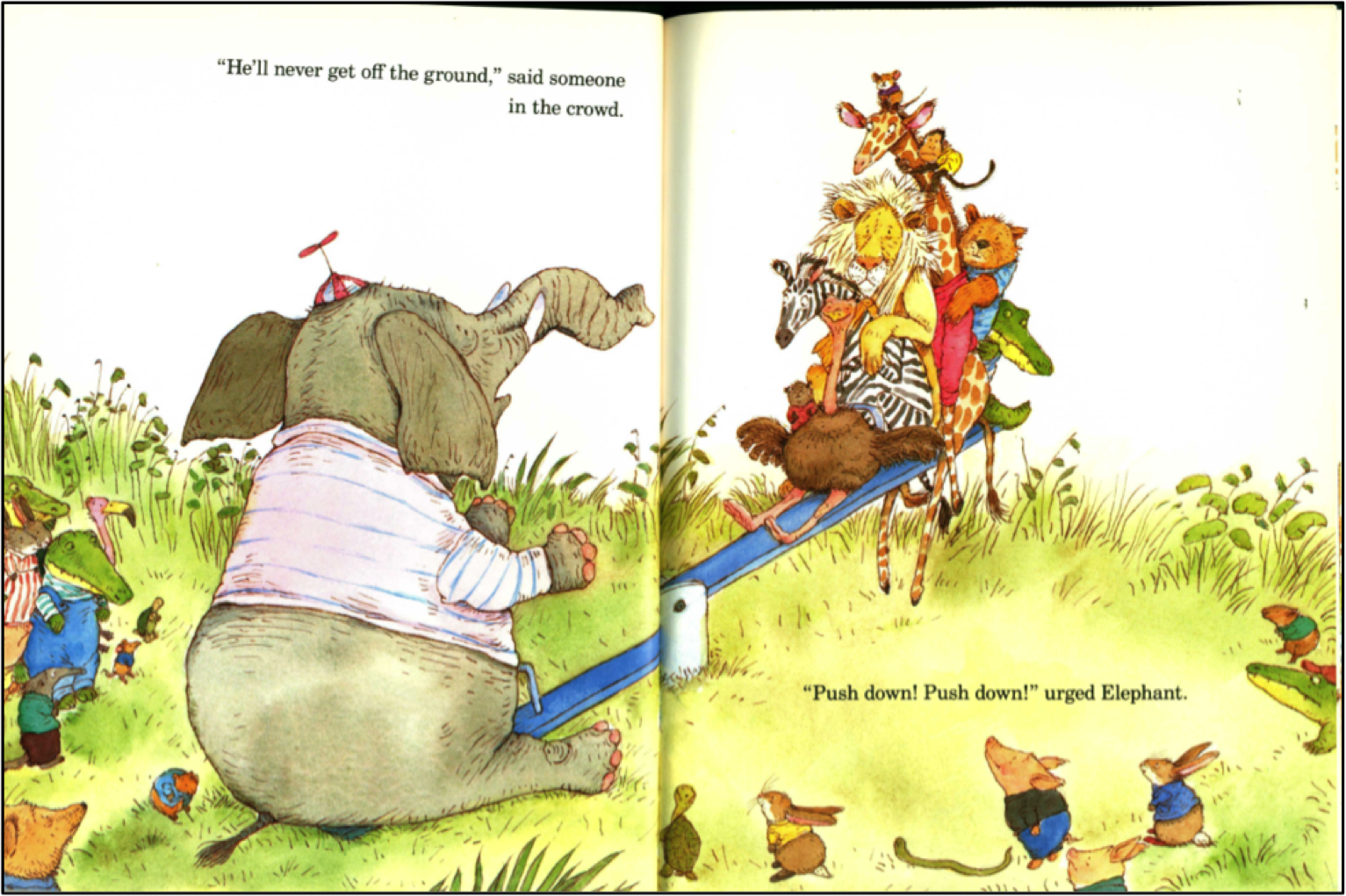 page from elephant storybook