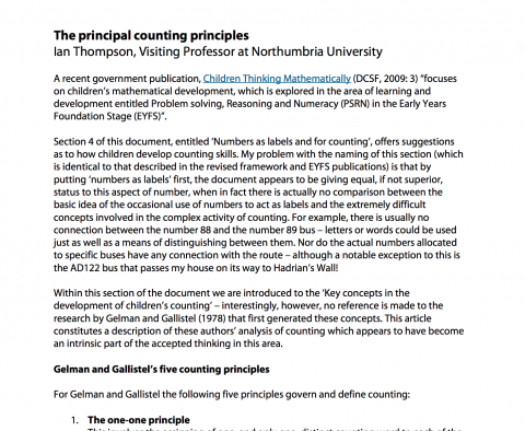 early math counting principles thompson pdf
